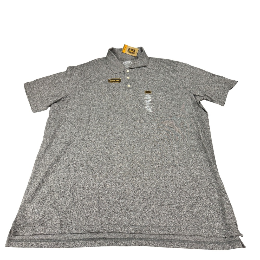 The Foundry Supply Co Mens 3XLT Black Jaspe Quick-Dri Short Sleeve Polo Shirt$30